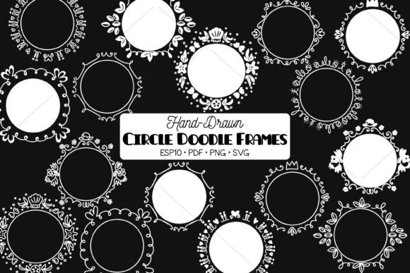 Circle Frame White Round Wreath Border Design Uses