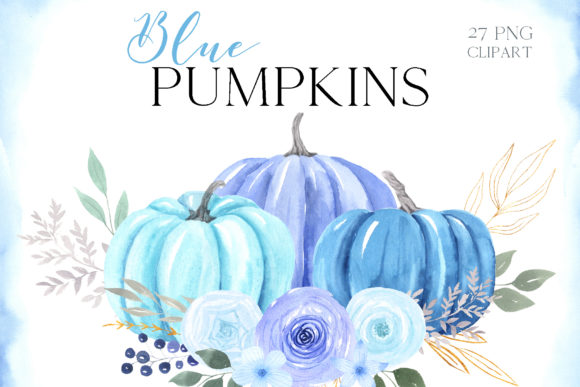 Designing with Watercolor Blue Pumpkin Clipart: A Guide to Pastel Aesthetics and Digital Versatility