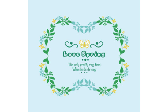 Elegant Love Spring Greeting Card Design: Crafting Meaningful Messages with Floral Frames