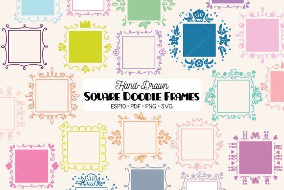 Elevating Digital Craftsmanship with the Square Frame Color Wreath Border Collection