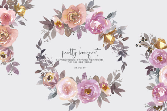Evaluating the Pretty Bouquet Watercolor Clipart Set for Design Projects