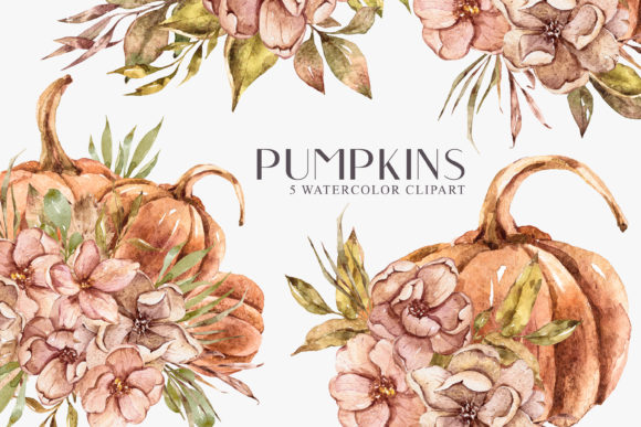 Evaluating Watercolor Pumpkin Bouquet Clipart for Seasonal Design Projects