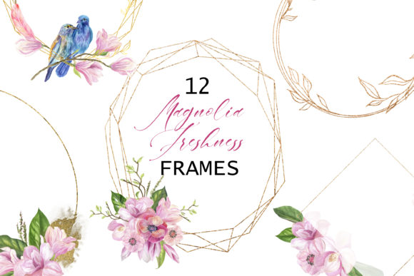Magnolia Watercolor Frame Clipart Guide