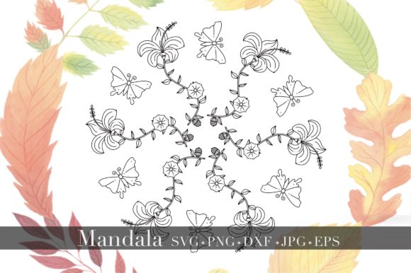 Mandala - Butterfly Tropical: Elevating Digital Craft with Versatile Vector Assets