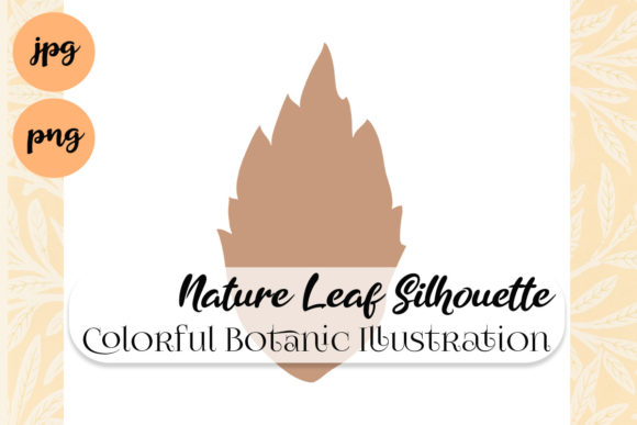 Nature Leaf Colorful Silhouette Brown Design Asset