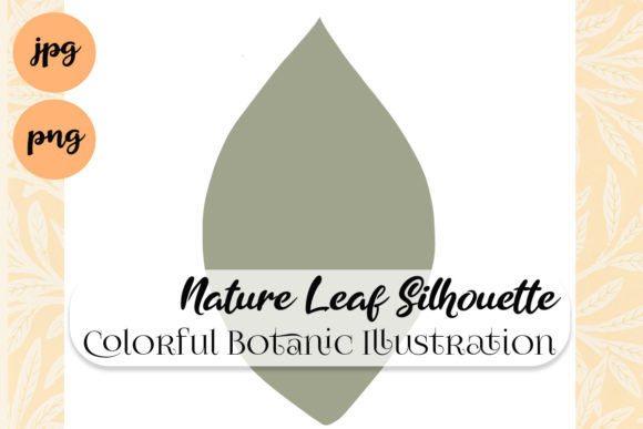 Nature Leaf Colorful Silhouette Dried Design Asset