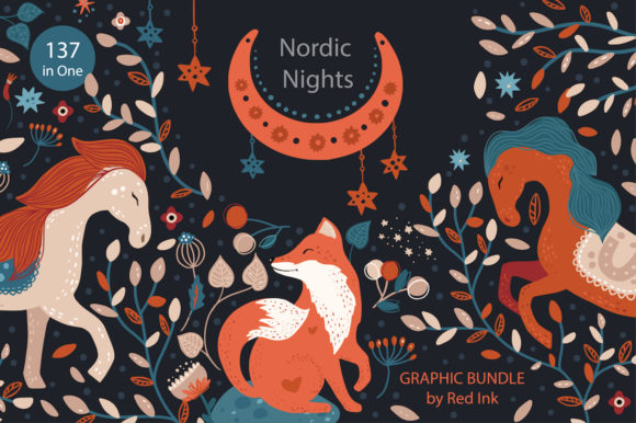 Nordic Nights Boho Graphic Bundle: A Comprehensive Guide to Nature-Inspired Design Assets