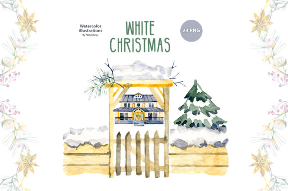 Watercolor White Christmas: Elevating Holiday Design with Digital Clipart